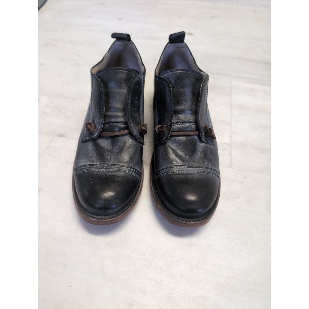 Freebird Mabel Black Leather Distressed Oxford Shoes 8 Kurt Cobain Hipster 70s - Picture 4 of 16